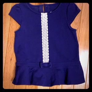 Janie and Jack blue peplum top